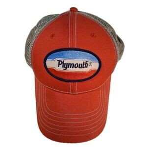 Plymouth Muscle Cars Logo Baseball/Trucker's Hat Cap Red / Gray